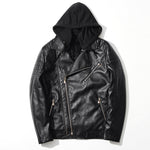 Leather Hood Jacket