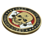 Gold Plated Skull Ace/8 Spade Coin