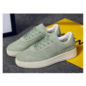 Spring Leather Shoes Green