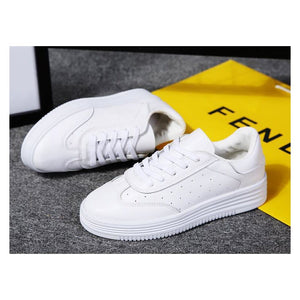 Spring Leather Shoes White