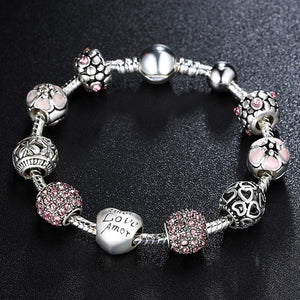 925 SILVER AMOUR CHARM BRACELET