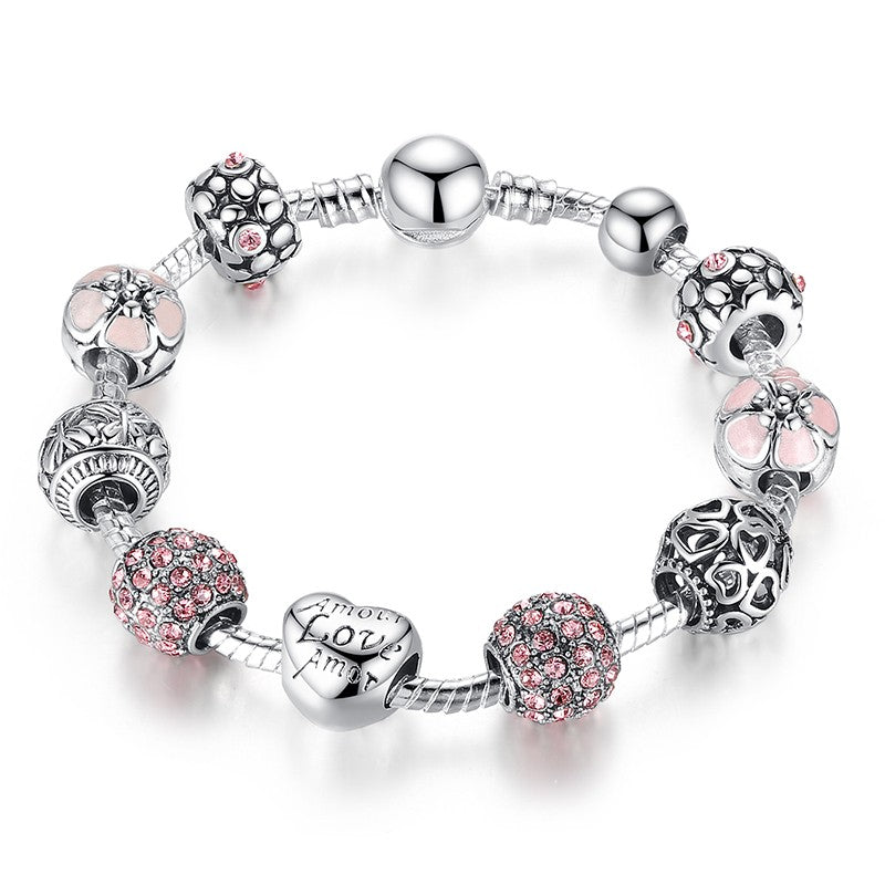 925 SILVER AMOUR CHARM BRACELET