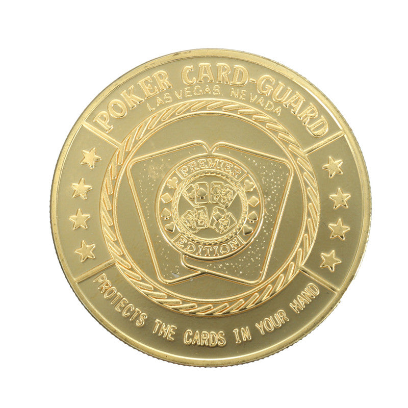 Gold Plated Skull Ace/8 Spade Coin