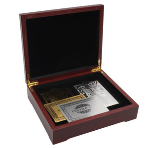 24K Carat Gold & Silver Card w/ Premium Box