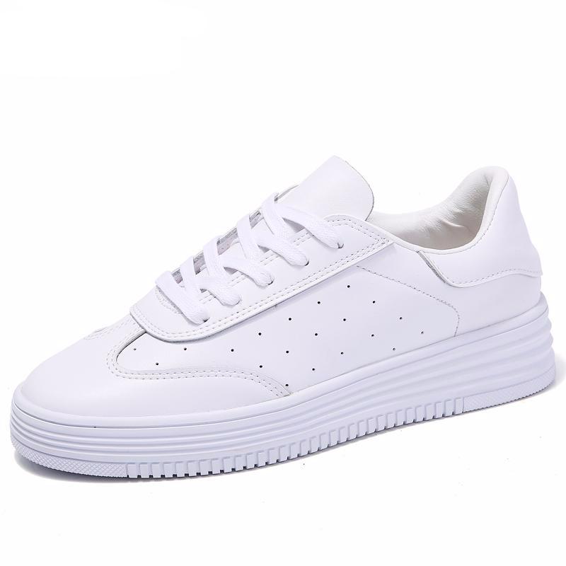 Spring Leather Shoes White