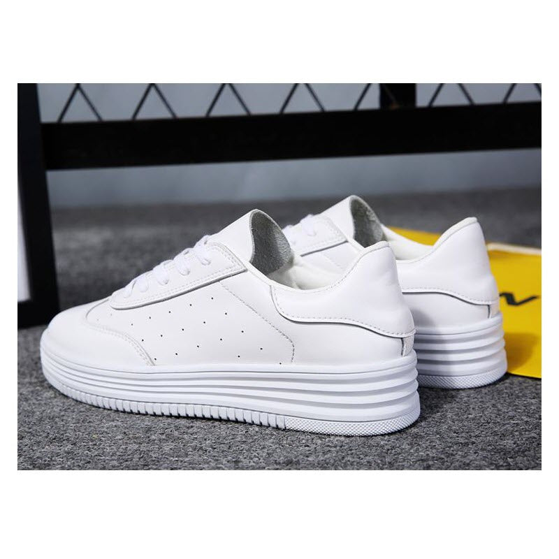 Spring Leather Shoes White